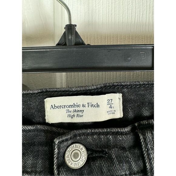Abercrombie & Fitch Womens Black Skinny High Rise Jeans Size 27/4 - Picture 2 of 4